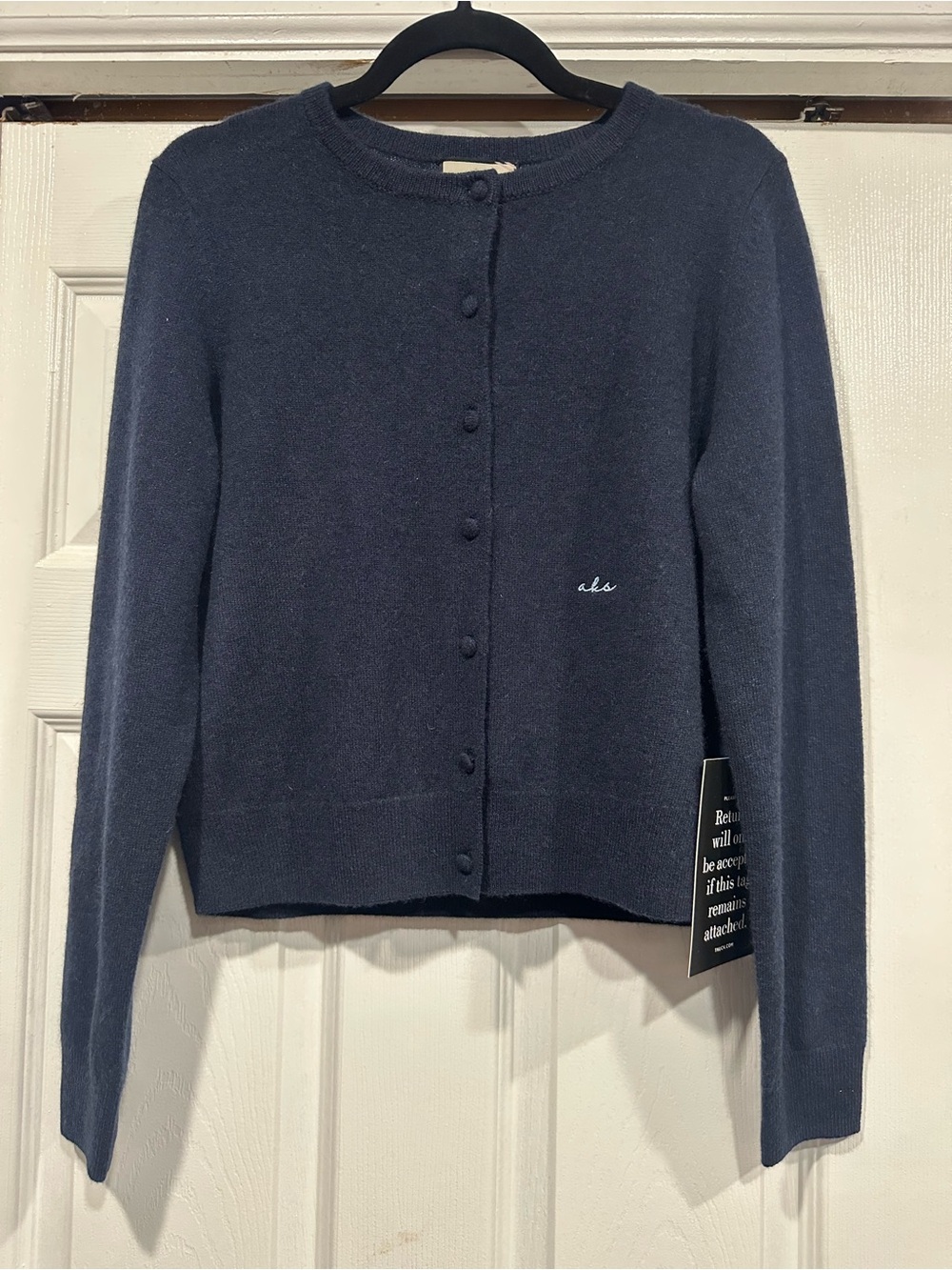 NWT - TUCKERNUCK Navy Cashmere Riley Cardigan - Picture 5 of 9